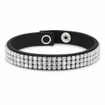 Bransoletka Alcantara® wąska z kryształami Swarovski® Crystal