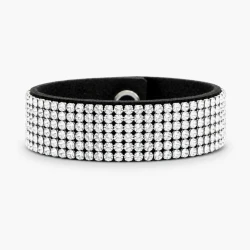 Bransoletka Alcantara® z kryształami Swarovski® Crystal