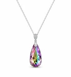 Naszyjnik z kryształową kroplą Swarovski® Vitrail Light, srebro 925
