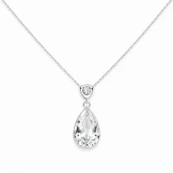 Delikatny srebrny naszyjnik LUMINA z kryształem Swarovski® Crystal