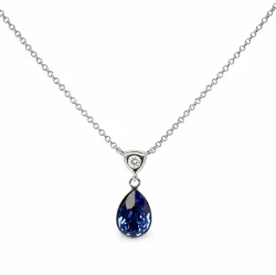 Delikatny srebrny naszyjnik LUMINA z kryształem Swarovski® Sapphire