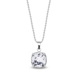 Naszyjnik ze stali szlachetnej z efektownym kryształem Swarovski® Crystal 10 mm