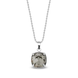 Naszyjnik ze stali szlachetnej z efektownym kryształem Swarovski® Black Diamond 10 mm