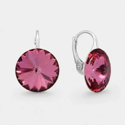 Kolczyki srebrne z okrągłymi kryształami Swarovski®  12 mm Iris