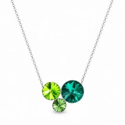 Naszyjnik srebrny SWEETIE Medium z kryształami Swarovski® w tonacji zielonej