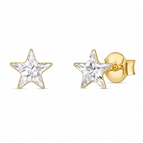 Kolekcja STAR – minimalistyczna biżuteria srebrna 925 z motywem małej gwiazdki, ozdobiona kryształami Swarovski®.