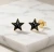 Eleganckie kolczyki damskie z czarną kryształową gwiazdką Swarovski® Jet i złoconym wykończeniem.