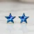 Kolczyki na sztyfcie z kryształami Swarovski® Bermuda Blue, wykonane ze srebra 925 pozłacanego złotem 24K.