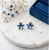 Minimalistyczne kolczyki gwiazdki z kryształami Swarovski® Bermuda Blue, elegancka biżuteria z mocnym akcentem koloru