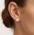 Minimalistyczne kolczyki z kryształami Swarovski® Aurore Boreale, ozdobione opalizującą poświatą.