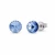 Kolczyki sztyfty ze srebra 925 z jasnoniebieskimi kryształami Light Sapphire 6 mm.