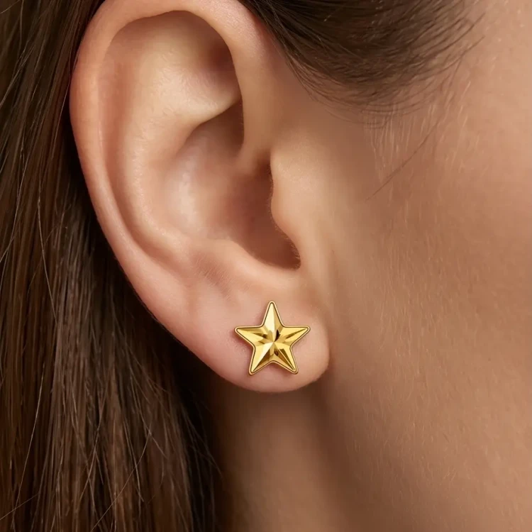 Kolczyki na sztyfcie KSPG4745AU z kryształami Swarovski® Aurum w kolorze złota