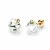 Kolczyki srebrne pozłacane z białymi kryształami Swarovski® Crystal 6 mm