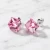 Eleganckie kolczyki kostki z różowymi kryształami Swarovski® Light Rose