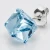 Delikatne kolczyki sztyftowe z kryształami Swarovski® Aquamarine w kształcie kostki