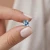Błękitne kolczyki damskie ze srebra 925 pokrywanego platyną z kryształami Swarovski®