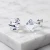 Delikatne kolczyki damskie z białymi kryształami Swarovski® inspirowane brylantowym blaskiem