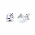 Kolczyki srebrne z białymi transparentnymi kryształami Swarovski® Crystal 6 mm