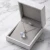Elegancki srebrny naszyjnik z lśniącym kryształem Swarovski® kostka 8 mm