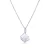 Naszyjnik srebrny z białym kryształem Swarovski® kostka 8 mm