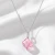 Naszyjnik damski z jasnoróżowym kryształem Swarovski® 8 mm