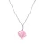 Naszyjnik srebrny z jasnoróżowym kryształem Swarovski® kostka 8 mm