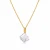 Naszyjnik srebrny pozłacany z białym kryształem Swarovski® kostka 8 mm
