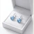 Srebrne kolczyki z okrągłymi kryształami Swarovski® Aquamarine o świeżym błękitnym blasku