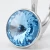 Damskie kolczyki srebrne z jasnobłękitnymi kryształami Swarovski® 8 mm