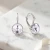 Kolczyki ze srebra z okrągłymi kryształami Swarovski® w kolorze Crystal