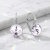 Delikatne kolczyki damskie z kryształami Swarovski® 8 mm o przejrzystym blasku
