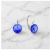 Srebrne kolczyki z okrągłymi kryształami Swarovski® Sapphire o intensywnie niebieskim blasku