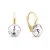 Kolczyki srebrne pozłacane z okrągłymi kryształami Swarovski® 8 mm Crystal