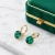 Damskie kolczyki z okrągłymi kryształami Swarovski® 8 mm w intensywnie zielonym odcieniu