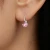Srebrne kolczyki z kryształami Swarovski® w kształcie kostek Light Rose