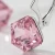 Damskie kolczyki srebrne z jasnoróżowymi kostkami Swarovski® 8 mm
