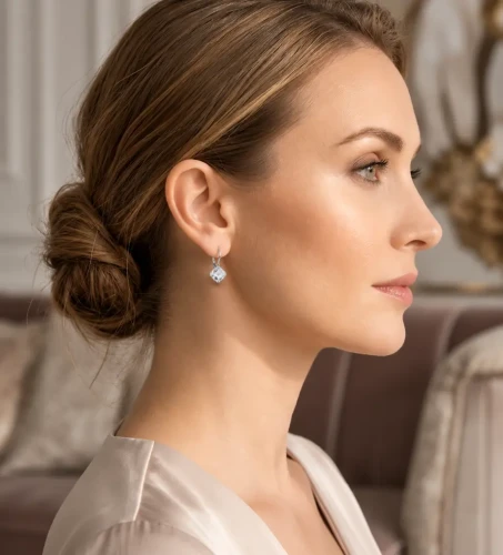 Srebrne kolczyki z kryształami Swarovski® w kształcie kostek Crystal