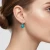 Damskie kolczyki srebrne z niebieskimi kostkami Swarovski® 8 mm