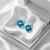 Kolczyki ze srebra z kryształowymi kostkami Swarovski® Bermuda Blue
