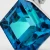 Eleganckie srebrne kolczyki z lśniącymi kostkami Swarovski® 8 mm Bermuda Blue