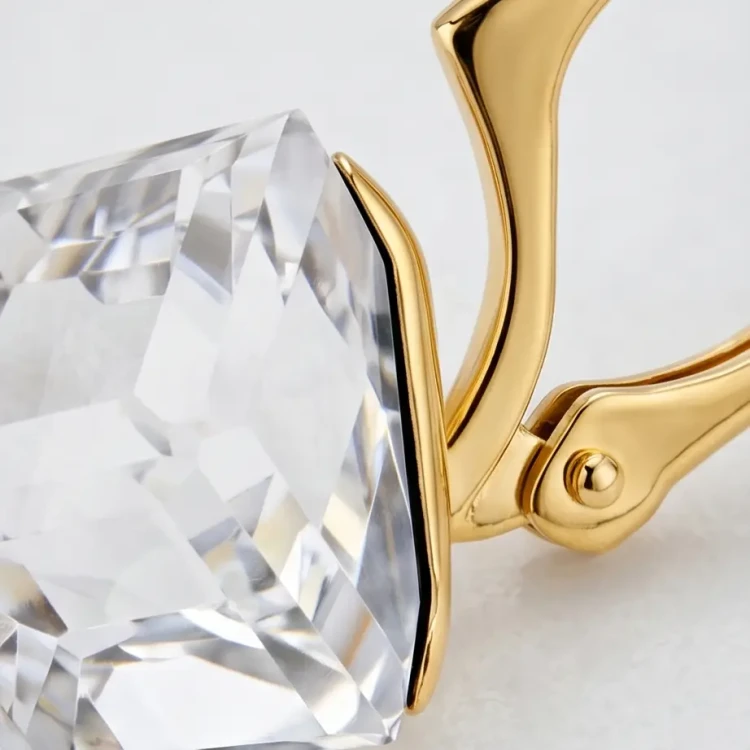 Kolczyki z pozłacanego srebra z kryształowymi kostkami Swarovski® Crystal