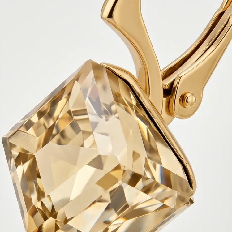 Kolczyki z pozłacanego srebra z kryształami Swarovski® Golden Shadow