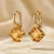 Pozłacane srebrne kolczyki z lśniącymi kostkami Swarovski® Golden Shadow