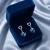 Kolczyki ze srebra z kryształami Swarovski® serca w kolorze Bermuda Blue