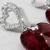 Srebrne kolczyki z czerwonymi kryształami Swarovski® w kształcie serca 10 mm