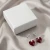 Eleganckie srebrne kolczyki z kryształami Swarovski® serca Scarlet
