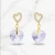 Eleganckie pozłacane kolczyki z lśniącymi kryształami Swarovski® 10 mm Aurore Boreale