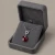 Damski naszyjnik srebrny z kryształem Swarovski® serce w kolorze Scarlet
