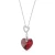 Naszyjnik srebrny z kryształem Swarovski® serce 14 mm Scarlet