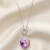 Damski naszyjnik srebrny z wielobarwnym kryształem Swarovski® serce
